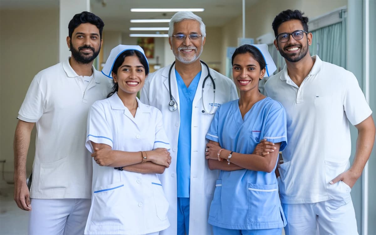 Doctor with patient